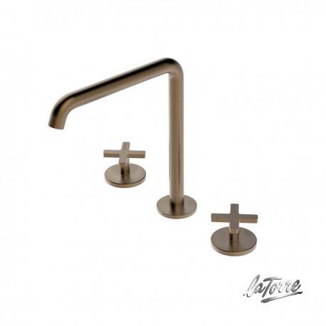 ΜΠΑΤ.ΝΙΠΤ.ΕΠΙΚΑΘ.3 ΟΠΩΝ+ΒΑΛΒ.CLIC-CLAC ELLE CROSS LA TORRE ANTIQUE BRASS