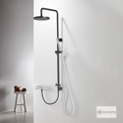 ΚΟΛΩΝΑ ΝΤΟΥΖ Y83-144 εκ. ΜΕ ΚΕΦΑΛΗ Φ20 BLACK MATT