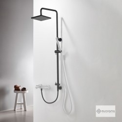 ΚΟΛΩΝΑ ΝΤΟΥΖ Y83-144 εκ. ΜΕ ΚΕΦΑΛΗ 20x20 BLACK MATT
