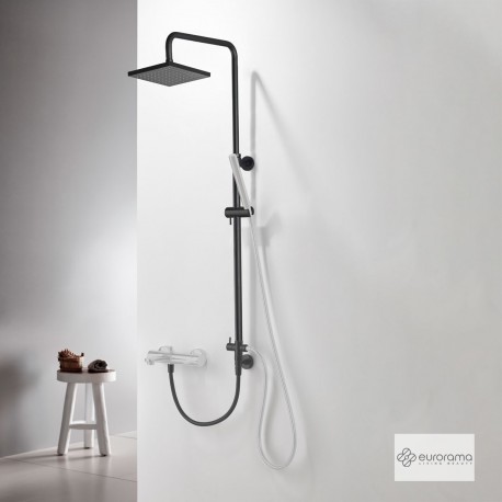 ΚΟΛΩΝΑ ΝΤΟΥΖ Y83-144 εκ. ΜΕ ΚΕΦΑΛΗ 20x20 BLACK MATT