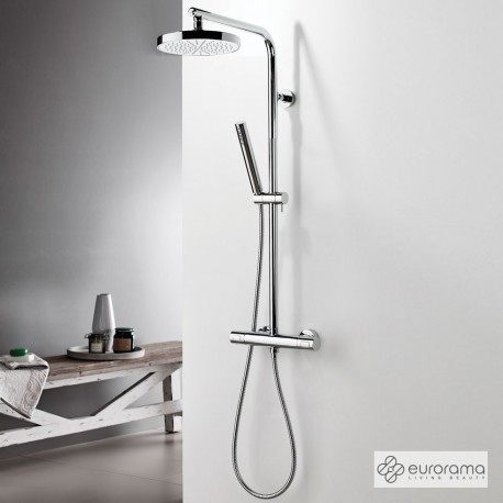 ΜΠΑΤ.ΝΤΟΥΖ+ΣΤΑΘΕΡΗ ΚΟΛΩΝΑ+ΚΕΦΑΛΗ THERMO ROUND EURORAMA CHROME