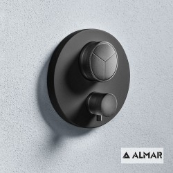 ΕΞΩΤ.ΤΜΗΜΑ ΘΕΡΜΟΣΤ.ΜΙΚΤΗ 3 ΕΞΟΔ."PUSH" ALMAR BLACK MATT