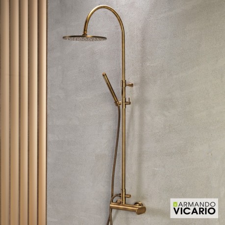 ΜΠΑΤ.ΝΤΟΥΖ+ΕΠΕΚΤ.ΚΟΛΩΝΑ+ΚΕΦΑΛΗ SLIM VICARIO ANTIQUE BRASS