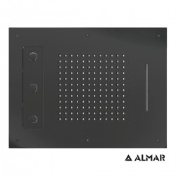 ΚΕΦΑΛΗ ΟΡΟΦ.TEMPTATION 63x48 ALMAR INOX PVD BLACK BRUSHED