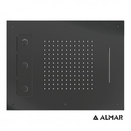 ΚΕΦΑΛΗ ΟΡΟΦ.TEMPTATION 63x48 ALMAR INOX PVD BLACK BRUSHED
