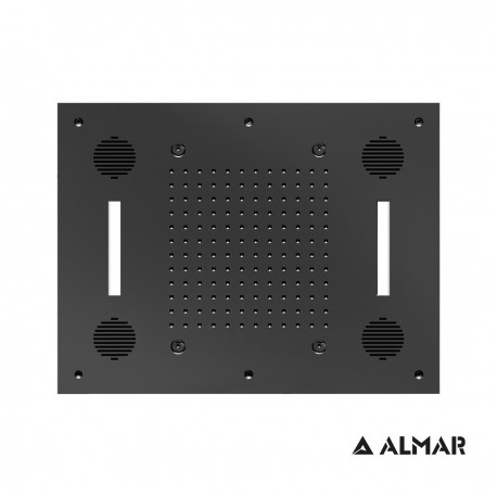 ΚΕΦΑΛΗ ΟΡΟΦ.TEMPTATION 63x48 ΗΧΟΣ-ΧΡΩΜΑΤ.ALMAR INOX PVD BLACK BRUSHED