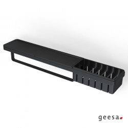 ΕΤΑΖΕΡΑ 63x10,8 εκ. ΜΕ ΜΠΟΥΚ/ΘΗΚΗ & ΠΕΤΣ/ΣΤΡΑ FRAME GEESA BLACK MATT