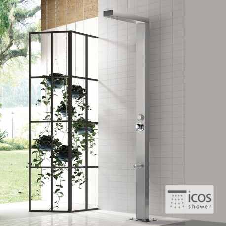 ΣΤΗΛΗ ΝΤΟΥΖ NEDA ΜΕ ΜΙΚΤΗ ICOS ΕΠΙΔΑΠΕΔΙΑ ΥΨΟΣ 210 εκ. INOX