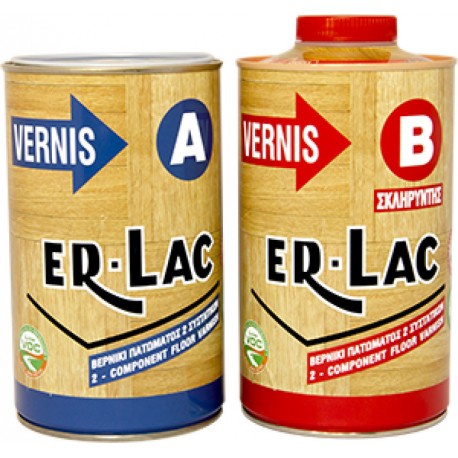 ER-LAC Βερνίκι Πατώματος Vernis Γυαλιστερό 1lt + 1lt