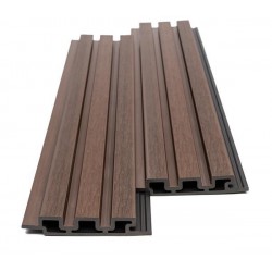 WPC PANEL 2ης ΓΕΝΙΑΣ ΜΕ 3D ΠΗΧΑΚΙΑ 25/147.5mm COFFEE 5530