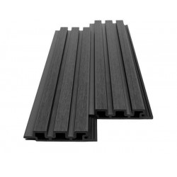 WPC PANEL 2ης ΓΕΝΙΑΣ ΜΕ 3D ΠΗΧΑΚΙΑ 25/147.5mm D.GREY 5570