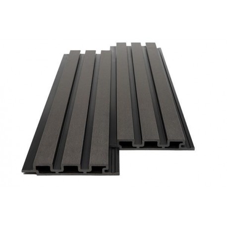 WPC PANEL ΜΕ 3D ΠΗΧΑΚΙΑ 25/176.5mm D.GREY 8570